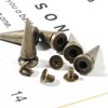 50sets Spikes and Studs Kit,10x25mm Bronze Cone Clothing Spike Stud