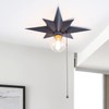 VILUXY Flush Mount Ceiling Light, Black Star Light Fixtures Ceiling