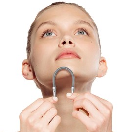 Sleek Coil Facial Hair Remover Spring Tool, Pain-Free Hair Removal for Women. Removes Hair from Upper Lip, Chin, Cheeks and Neck. 100% Stainless Steel Design, Gentle and Effective.