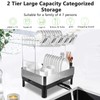 Gugxiom 2 Tier Dish Drying Rack, 304 Stainless Steel Dish