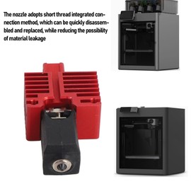 Hotend Kit for Lab P1P P1S 3D Printer, Upgraded Detachable Hardened Steel 0.2mm Nozzle with 60W Ceramic Heater, Thermistor Wire for Lab P1P P1S