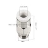 PATIKIL M6 Push to Fit 4mm OD Hose Connect Fittings,