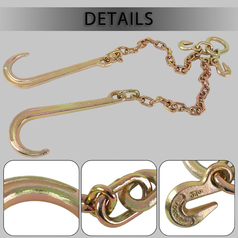 labwork 5/16 X 2 G70 Tow Chain J-Hooks V-Chain Replacement