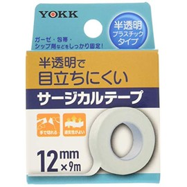 Yoku Surgical Tape, Translucent Plastic Type, 0.5 x 39.4 ft (12 mm x 9 m), Pack of
