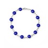 Savlano 925 Sterling Silver Glass Bead Evil Eye Bracelet -
