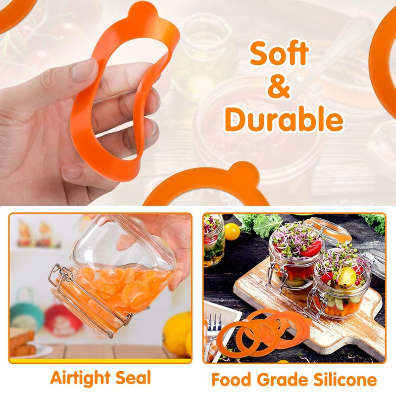 HJIAMA Rubber Rings, Pack of 12, Rubber Rings for Weck