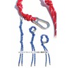 macaroni edge paracord charm, carabiner strap, bag charm, lanyard, key