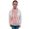 Women's Winter Pull-Through Faux Fur Scarf with Hidden Zipper Pocket