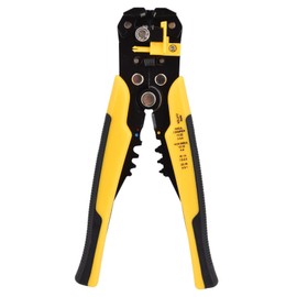 HuLuHouse Pinza Pelacables AutomáTica, 8 Pulgadas 1547 USO Rudo Herramienta de Pelado de Cables para Pelar Cables, Cortar, Crimpar (Amarillo)