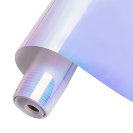 HTVRONT Cutting Sheet, Rainbow (Rainbow), White Hologram Sheet, Cutting Seal, Cutting Sheet, Cup, Car, Approx. 59.8 x 11.8 inches (152 x 30 cm), Waterproof, Weatherproof, Indoor/Outdoor