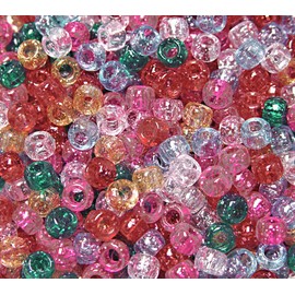 500 Multi Sparkle 9x6mm Pony Beads for School Crafts Hair Decor Kandi Jewelry | by Byndgreenstore