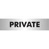 Seco Private Sign, 190mm x 45mm - 2mm Brushed Aluminium