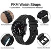 WOCCI 22mm Watch Strap, FKM Rubber Band, Quick Release, Black