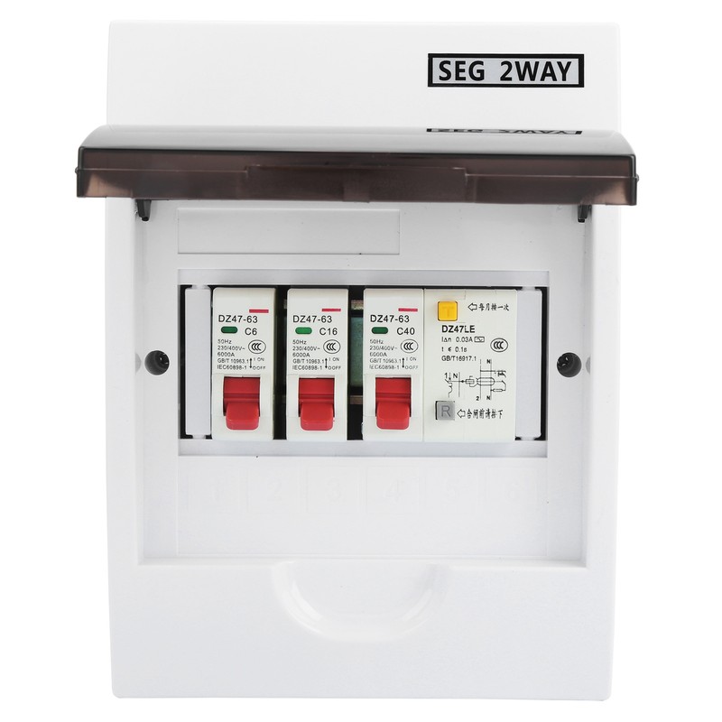 Fuse Box 2 Way 40A 30mA RCD + 2 MCB
