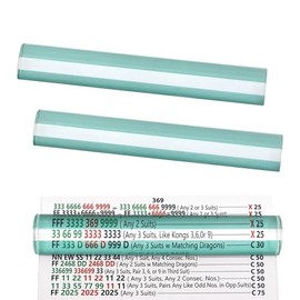 Pack of 2 Mahjong Magnified Line Reader Finder with 2X Magnification, Mahjong Card Magnifier Magnifying Line Guide (Green)