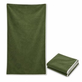 Magnetic Towel 75"x30" - Quick-Dry Microfiber Beach and Pool Towel with Magnetic Closure, Sand-Resistant, Super Absorbent for Travel, Gym and Camping (Dark Green, Large)