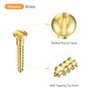 sourcing map Wood Screws M3 x 20mm Slotted Round Head