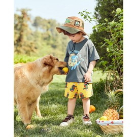 SURF CUZ Surfcuz Little Boys Swim Trunks UPF 50+ Toddler Beach Shorts Swimsuit Kids Quick Dry Swimwear