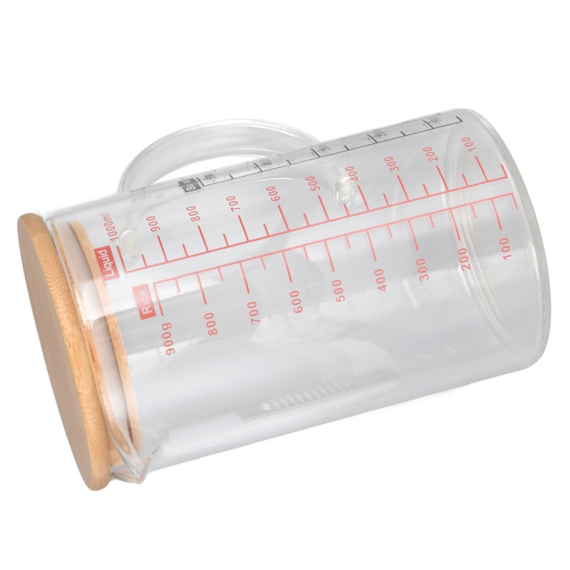 Glass Measuring Cup V Shaped Nozzle Clear Scale Comfortable Grip