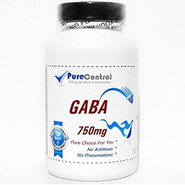 GABA 750mg // 100 Capsules // Pure // by PureControl Supplements