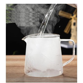 Oubit Clear Glass Range Coffee Server, 300 ML(10oz) Coffee Carafe with Lid for Pour Over Tea & Coffee Maker, Heat Resistant Glass Coffee Pot, Clear