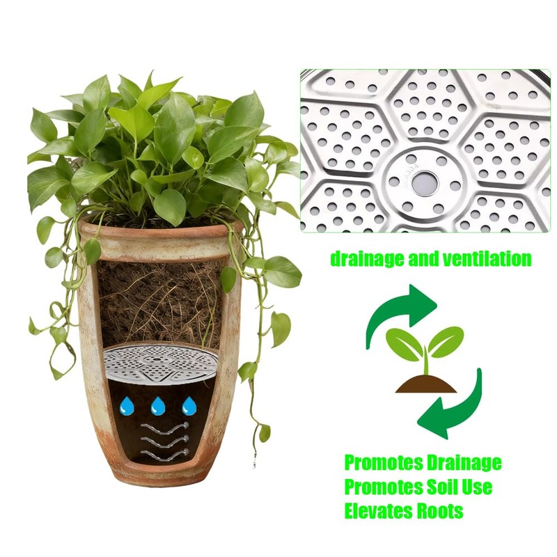 SSEHCWAN 4 Packs Planter Insert for Large Pots, 10''/13" Round