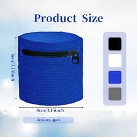 4 Pcs Wrist Wallet, Lightweight Wrist Pouch, Zipper Wallet Wristlet, Sportswear Wrist Pouch, Wrist Wallets for Women and Men, Wristband for Running Walking Hiking Workout