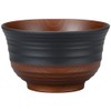 Canoe 73734 Japanese Traditional Color Wafer Lacquered Bowl, Jet Black