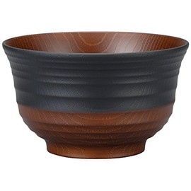 Canoe 73734 Japanese Traditional Color Wafer Lacquered Bowl, Jet Black