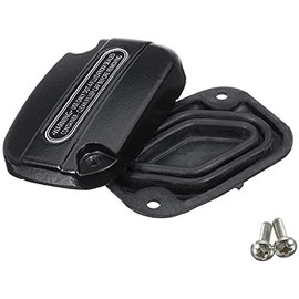 Black Front Brake Master Cylinder Cover Cap Aftermarket Part compatible with Harley DavidsonTouring FLHX FLHT FLHR FLTR FLHTCU Road King Road Glide Electra Glide Ultra Classic 08-20