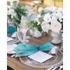 Lsrtoss Teal Ombre Cloth Napkins Set of 6 Reusable Dinner
