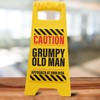 Boxer Gifts Caution Grumpy Old Man Novelty Warning Sign -