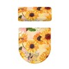 Garronmavis Sunflowers Painting 2 Pieces Toilet Lid Cover Artistic Flowers