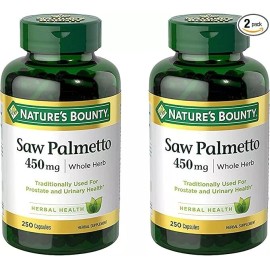 NATURE'S BOUNTY LOT OF 2  NATURE'S BOUNTY SAW PALMETTO 450 mg 250 CAPS = 500capsuls TOTAL ~ 2027