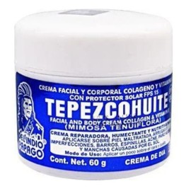 Crema Tepezcohuite Indio Papago Día Hipoalergénica Parabenos Fps15 60g