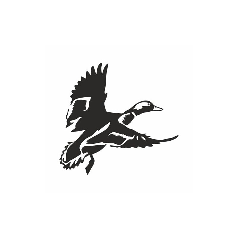 AMA SHOP Pre-Spaced Duck in Flight Sticker Black | Sticker