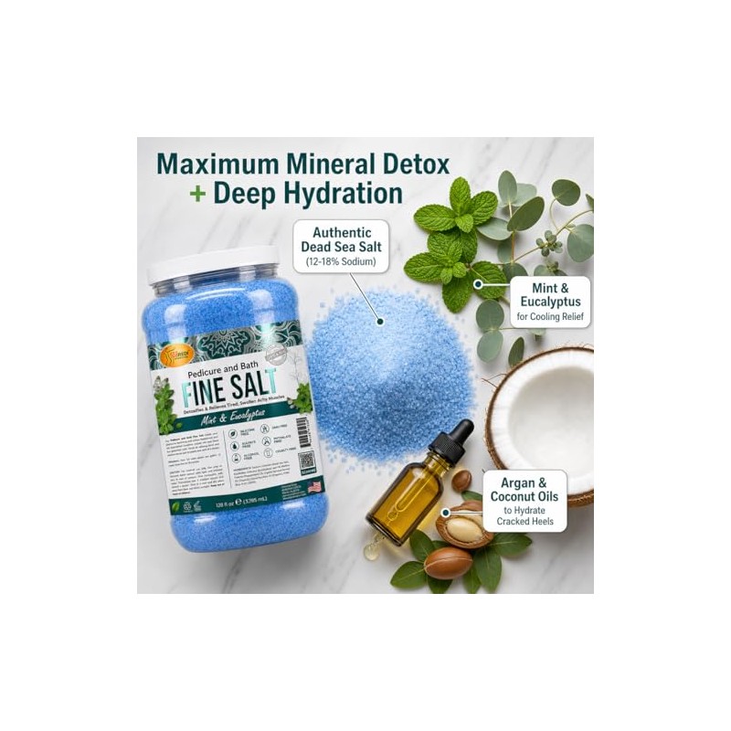 Spa Redi Pedi Bath Fine Salt, Mint & Eucalyptus, 1