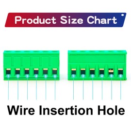 Keszoox 5 Sets 5.08mm Pitch Male & Female No Soldering Green Phoenix Type Connector 6 Pin PCB Screw Terminal Block