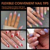 BORNBYME Extra Short Almond Soft Gel Nail Tips,120PCS Pre Buff