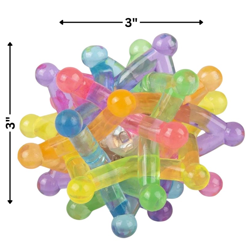 Rhode Island Novelty 3" Light-Up Star Tangle Ball 12 Pack