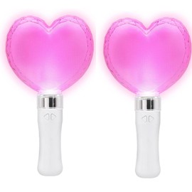 LUMICA G28396 LED Color Changing Pen Light, Set of 2, Heart Shape, For Lumi Heart Concerts, Lives, Events, Festivals, Summer Vacation