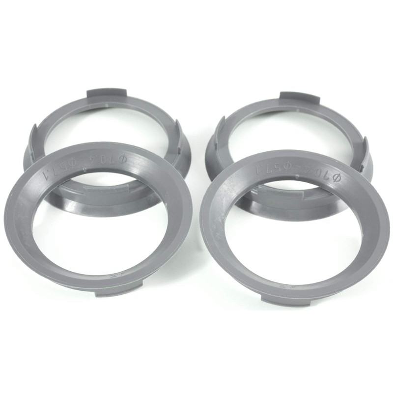 4x Centring Rings 70.4 x 57.1/70.4 to 57.1 Dark Grey