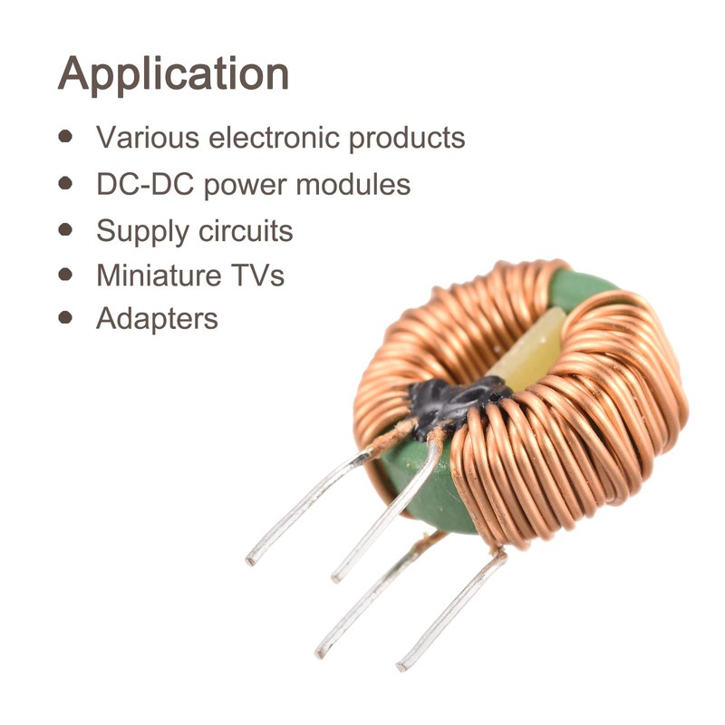 sourcing map 5x Toroidal Core Inductor Copper Coil Magnetic Inductance