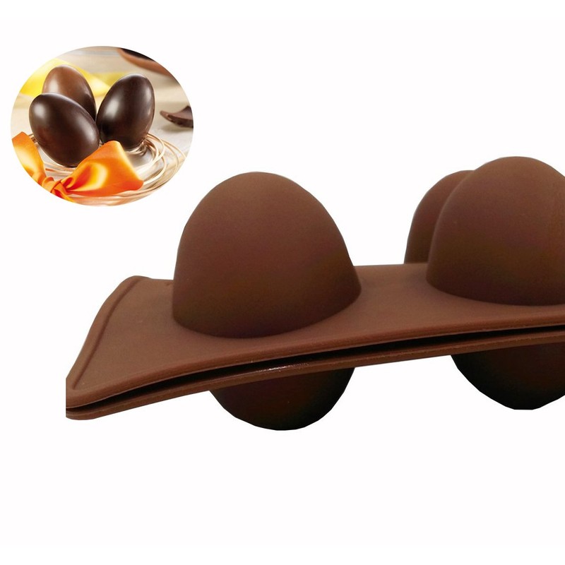 EchoDone Egg Shape Soap Mold Non Stick Silicone Half Egg