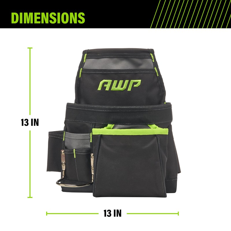 AWP TrapJaw Carpenter Tool Pouch | Tiered 9 Pocket Design