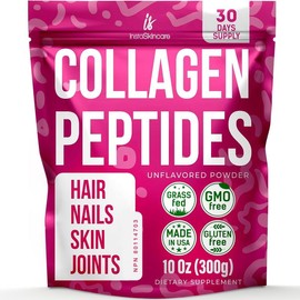 Multi Collagen Peptides Powder - Unflavored Hydrolyzed Protein Supplement for Women, Supports Hair, Skin, Nails & Joints - InstaSkincare