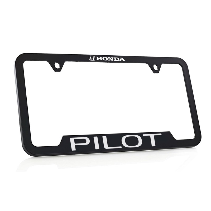 Honda Pilot UV Printed Black Plastic License Plate Frame
