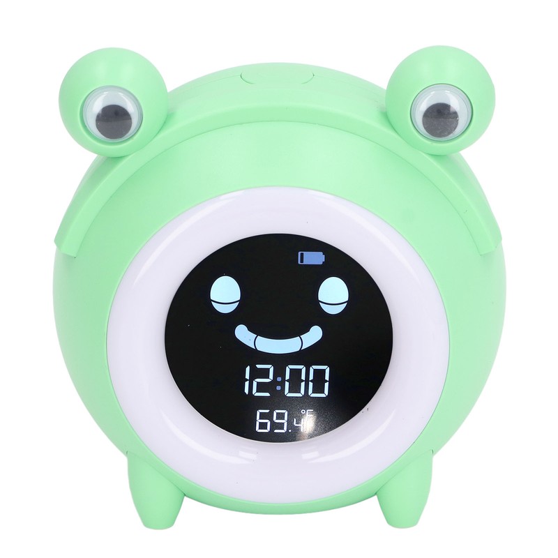 Kids Alarm Clock Cartoon Animal Shaped Gentle Music Night Light