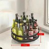 360° Rotating Countertop Organizer for Kitchen Storage – Space-Saving Metal