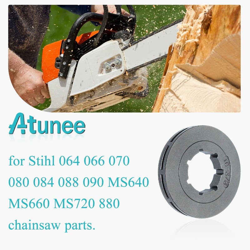 Atunee 3/8" Pitch 10 Teeth Chainsaw Rim Sprocket for Stihl